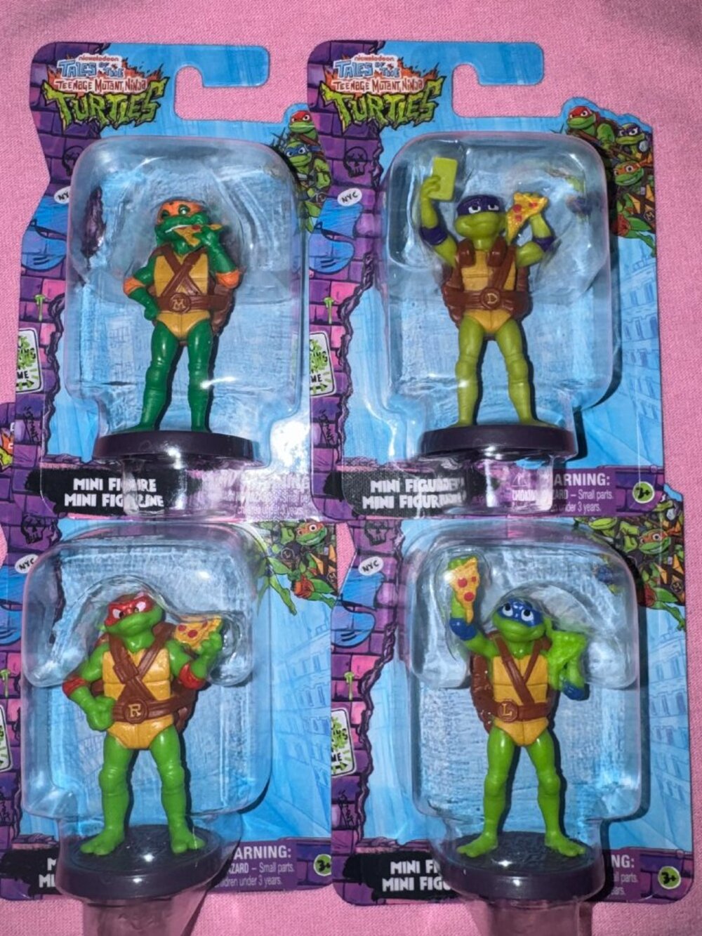 TMNT Mini Figures Set of 4 NEW Teenage Mutant Ninja Turtles Cake Toppers